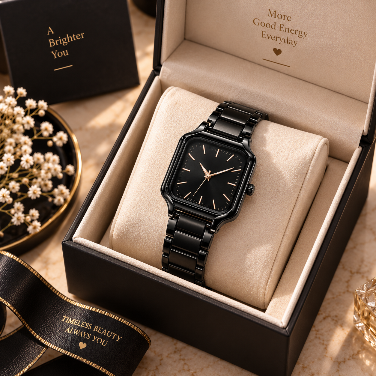 Mulank 4 Special Watch for Women – Black Rahu Energy Watch